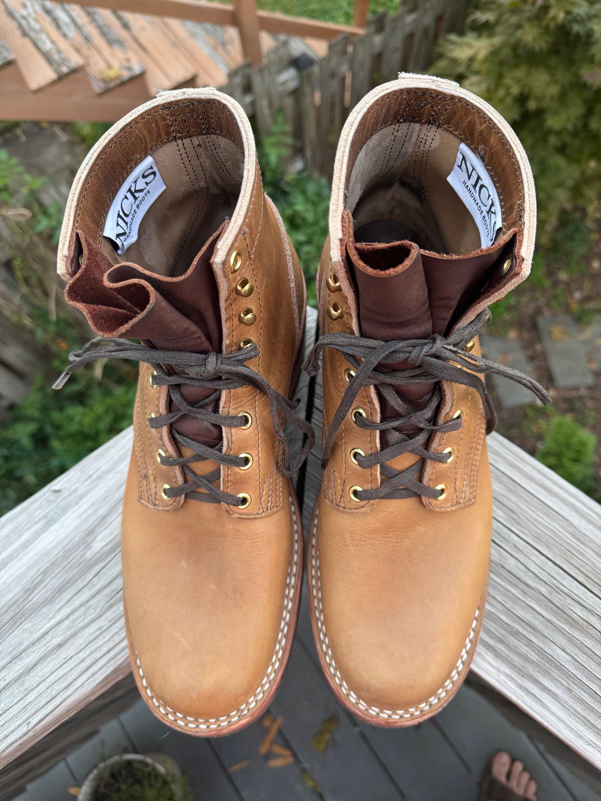 Photo by endlessmike on November 3, 2025 of the Nicks Lace Up Heritage in Horween Natural Cypress.