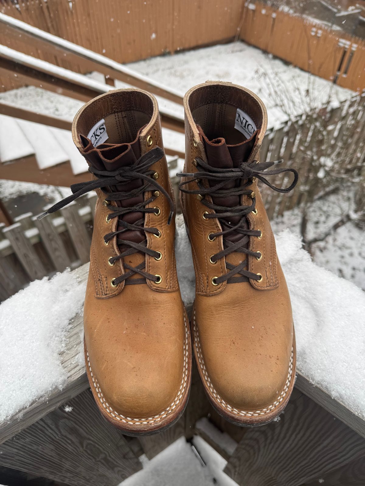 Photo by endlessmike on December 5, 2025 of the Nicks Lace Up Heritage in Horween Natural Cypress.