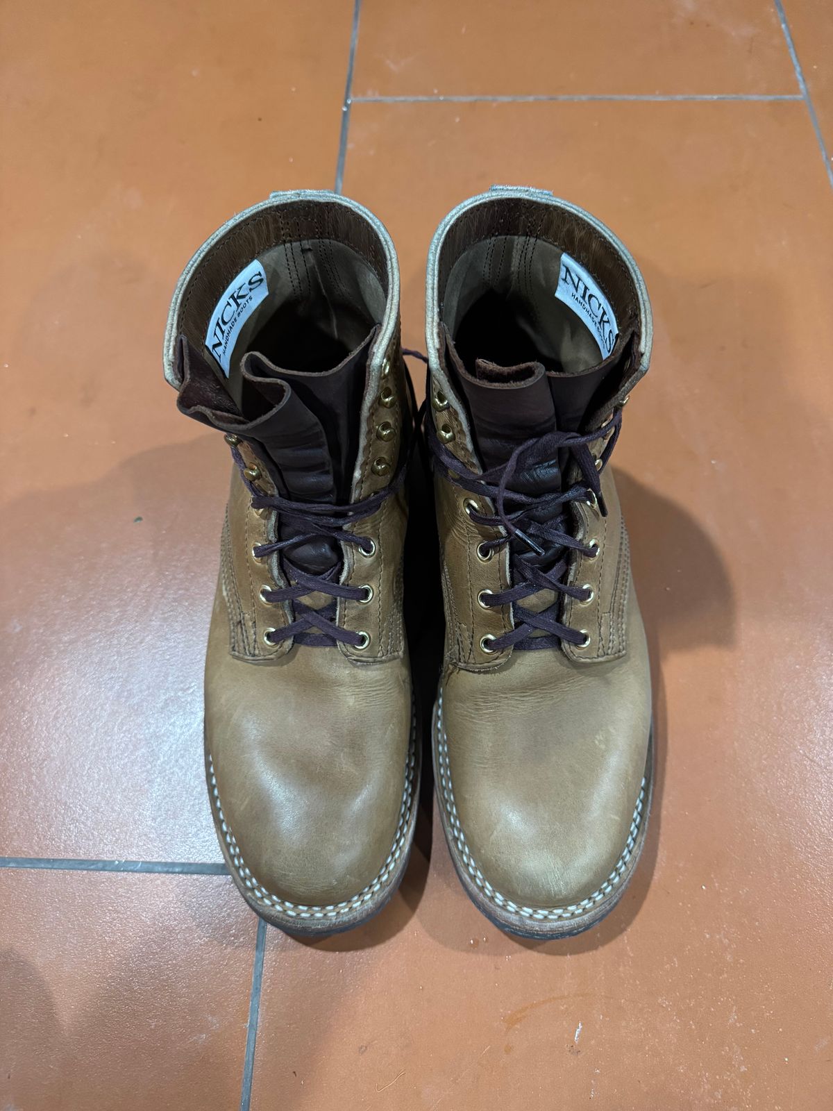 Photo by endlessmike on February 1, 2026 of the Nicks Lace Up Heritage in Horween Natural Cypress.