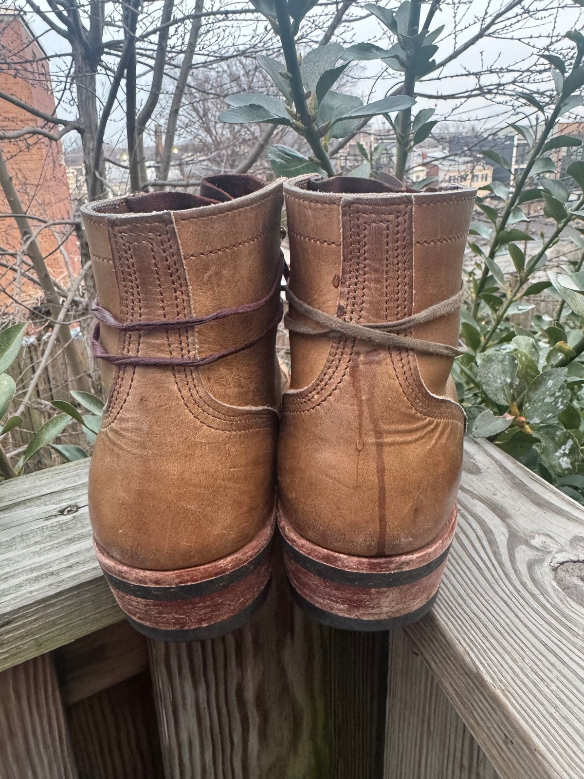 Photo by endlessmike on March 5, 2026 of the Nicks Lace Up Heritage in Horween Natural Cypress.