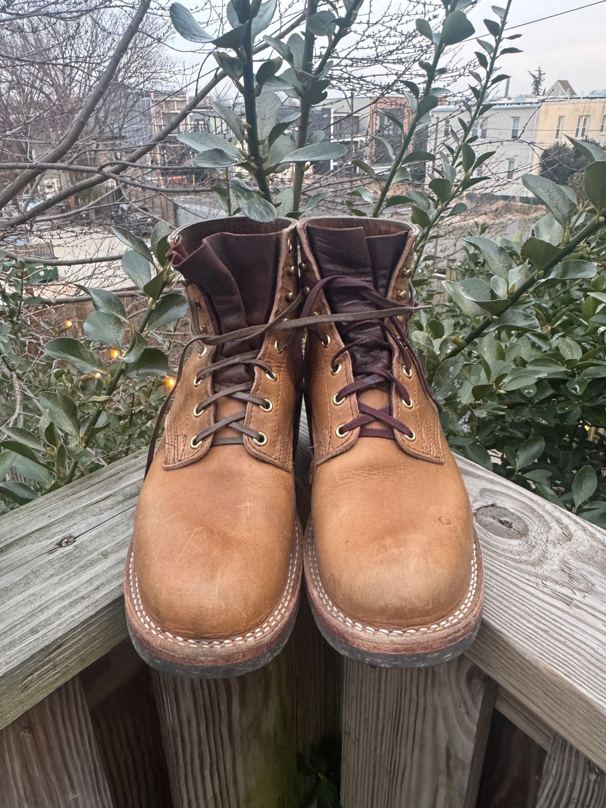 Photo by endlessmike on March 5, 2026 of the Nicks Lace Up Heritage in Horween Natural Cypress.