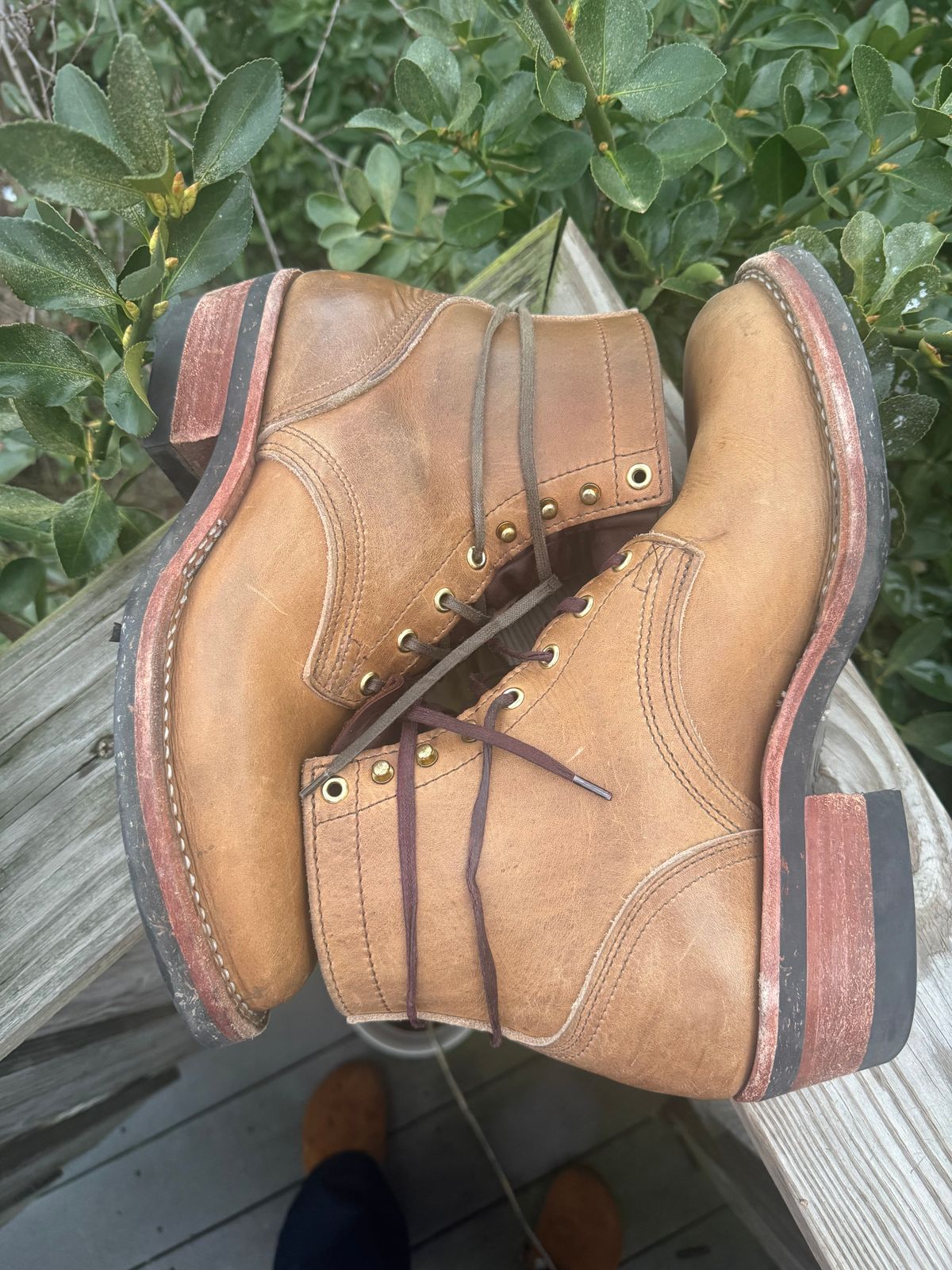 Photo by endlessmike on March 5, 2026 of the Nicks Lace Up Heritage in Horween Natural Cypress.