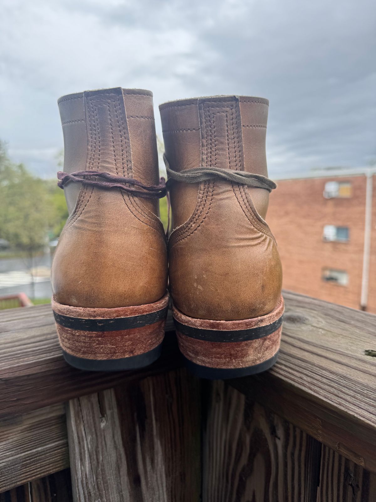 Photo by endlessmike on April 5, 2026 of the Nicks Lace Up Heritage in Horween Natural Cypress.