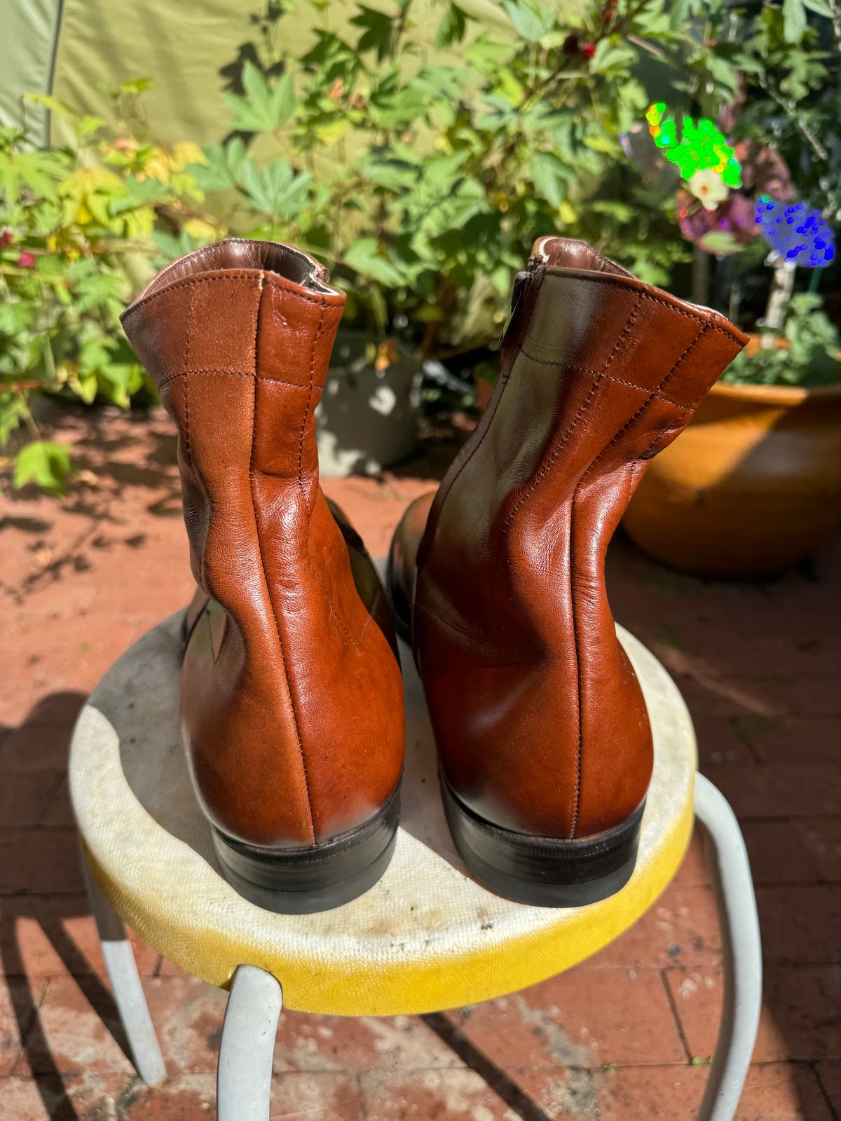 Photo by endlessmike on October 1, 2023 of the Alden 470 Plain Toe Boot in Brown Calfskin.