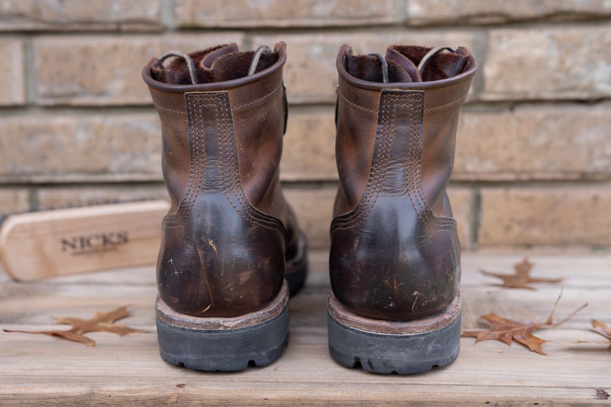 Photo by ImaGoat on December 5, 2023 of the Nicks MTO in Horween Orange Predator.