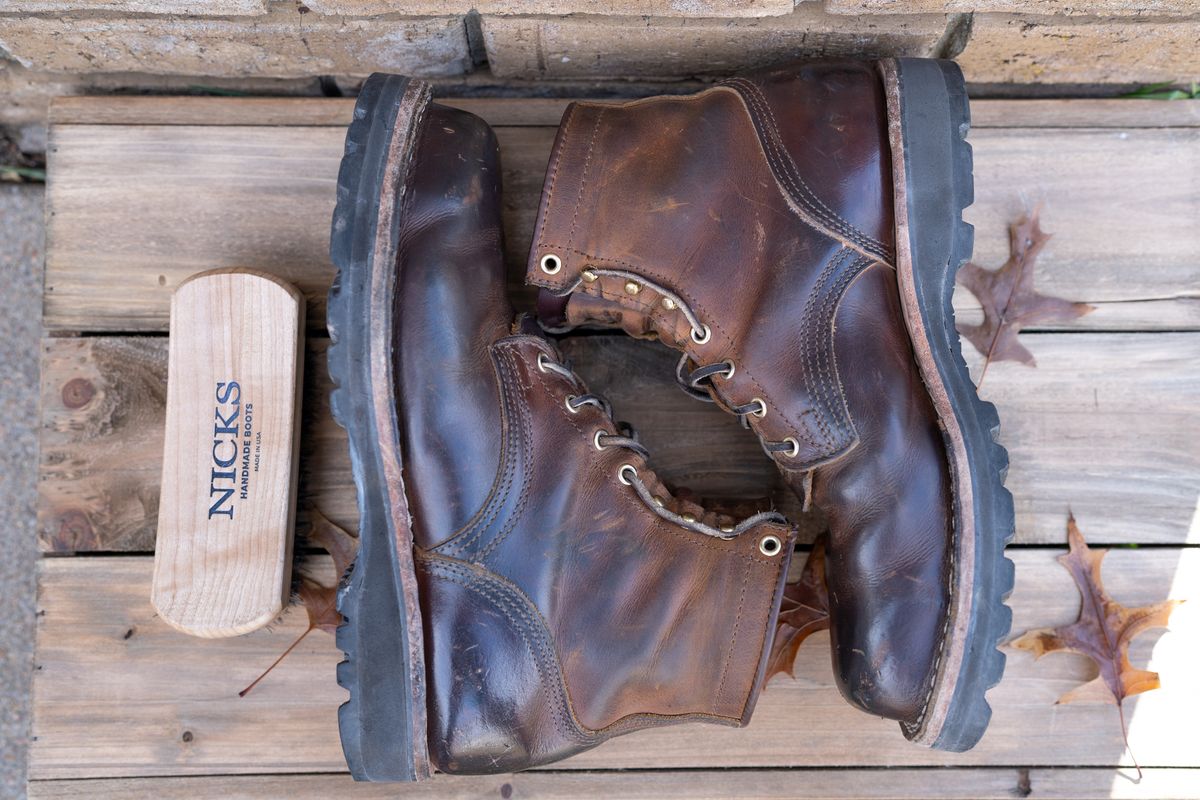 Photo by ImaGoat on December 5, 2023 of the Nicks MTO in Horween Orange Predator.