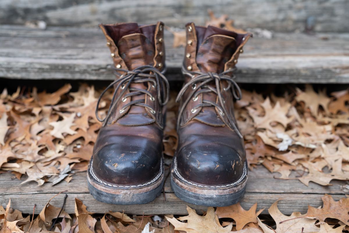Photo by ImaGoat on January 3, 2024 of the Nicks MTO in Horween Orange Predator.