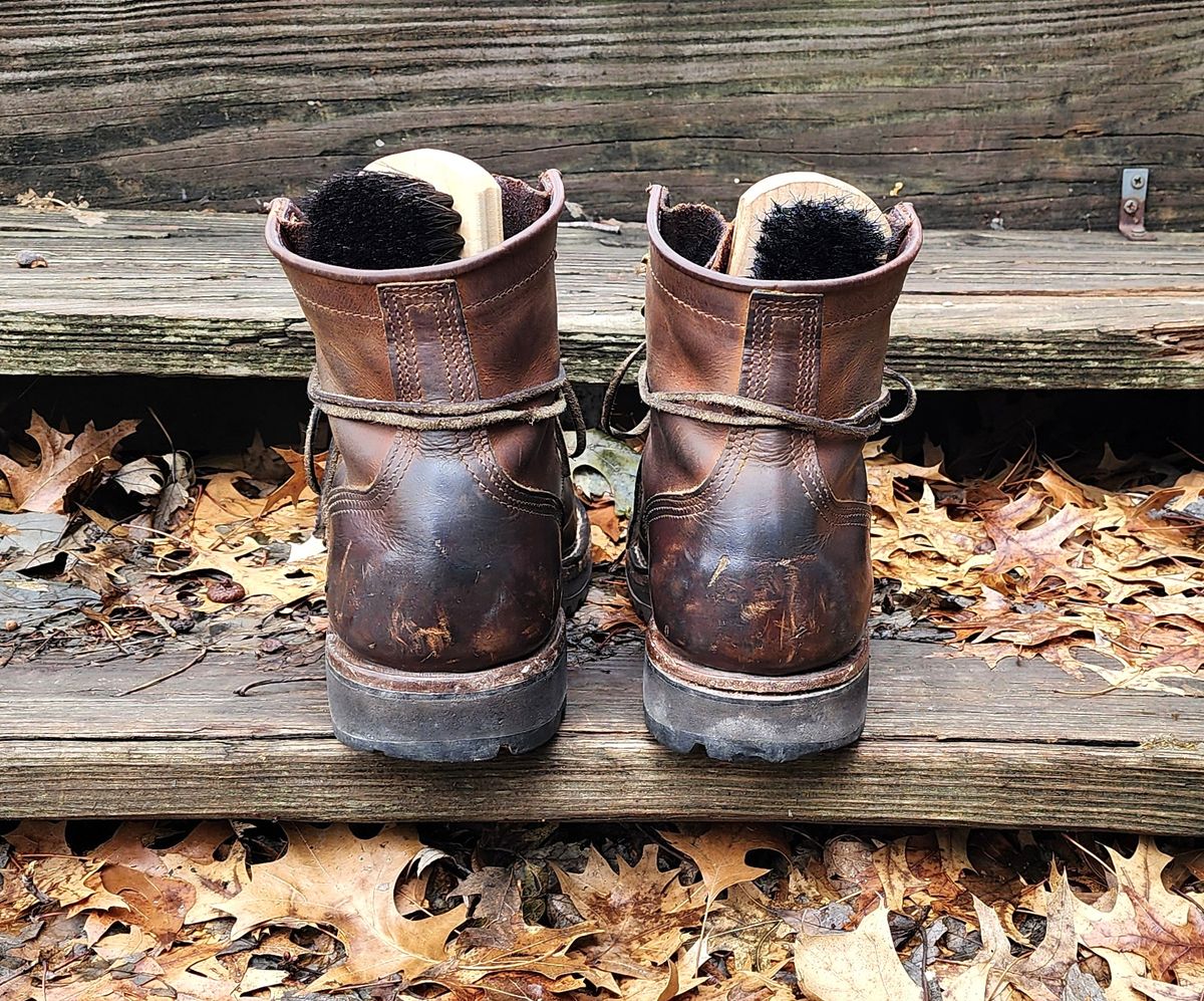 Photo by ImaGoat on February 5, 2024 of the Nicks MTO in Horween Orange Predator.