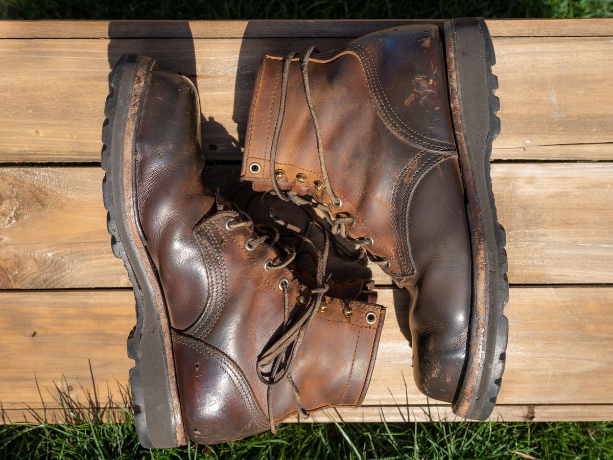 Photo by ImaGoat on April 5, 2024 of the Nicks MTO in Horween Orange Predator.