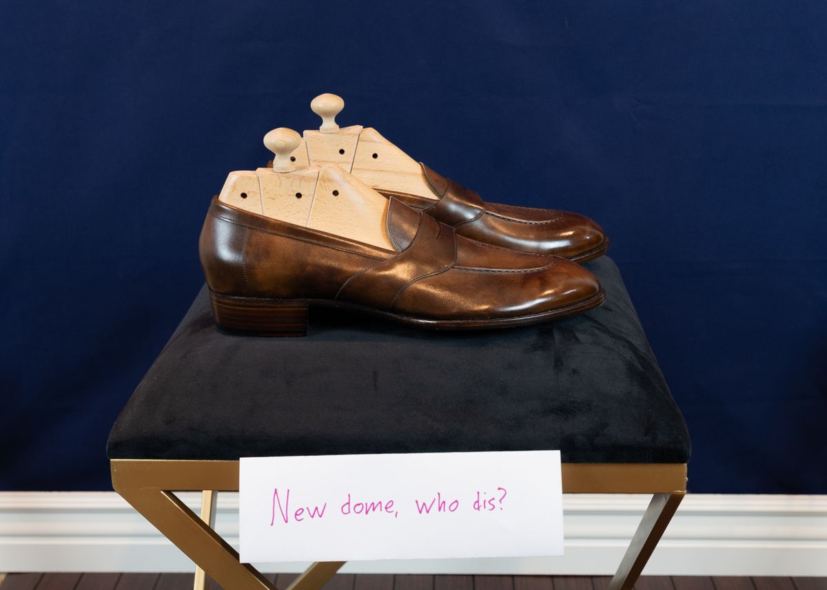 Photo by ImaGoat on October 2, 2025 of the Wayman Bespoke Full Strap Penny Loafer in Gold Brown Museum Calf.