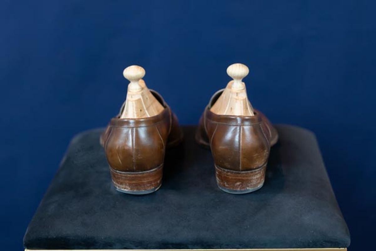 Photo by ImaGoat on December 4, 2025 of the Wayman Bespoke Full Strap Penny Loafer in Gold Brown Museum Calf.