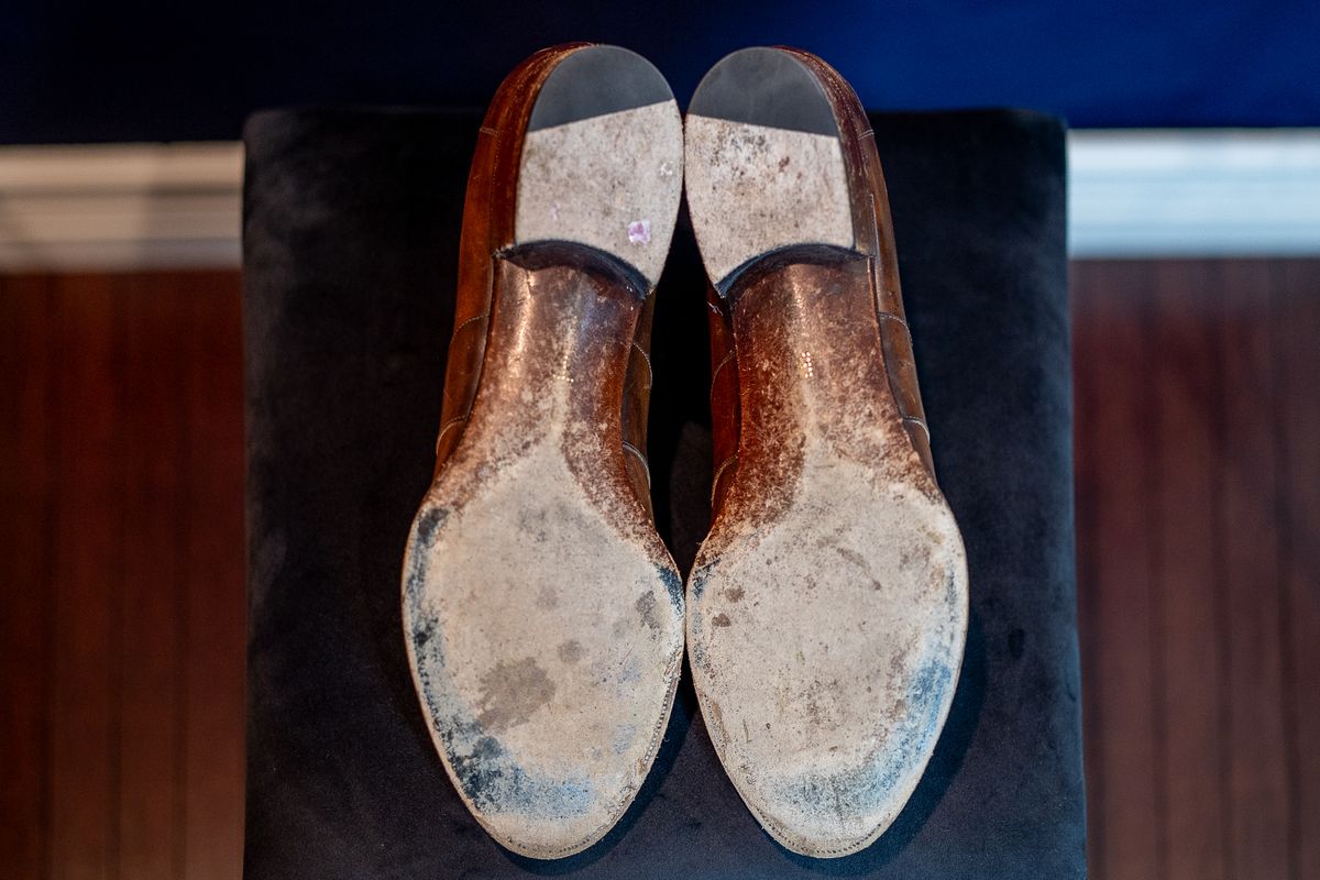 Photo by ImaGoat on January 4, 2026 of the Wayman Bespoke Full Strap Penny Loafer in Gold Brown Museum Calf.