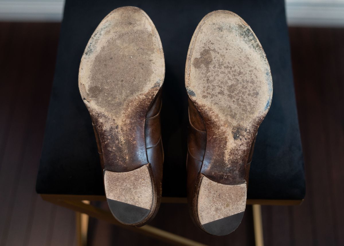 Photo by ImaGoat on March 6, 2026 of the Wayman Bespoke Full Strap Penny Loafer in Gold Brown Museum Calf.