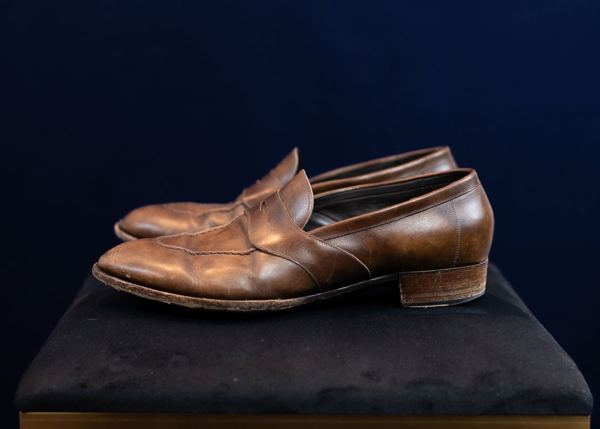 Photo by ImaGoat on March 6, 2026 of the Wayman Bespoke Full Strap Penny Loafer in Gold Brown Museum Calf.
