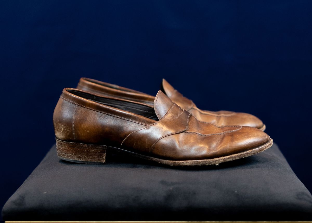 Photo by ImaGoat on March 6, 2026 of the Wayman Bespoke Full Strap Penny Loafer in Gold Brown Museum Calf.