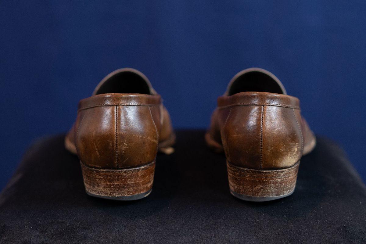 Photo by ImaGoat on April 4, 2026 of the Wayman Bespoke Full Strap Penny Loafer in Gold Brown Museum Calf.