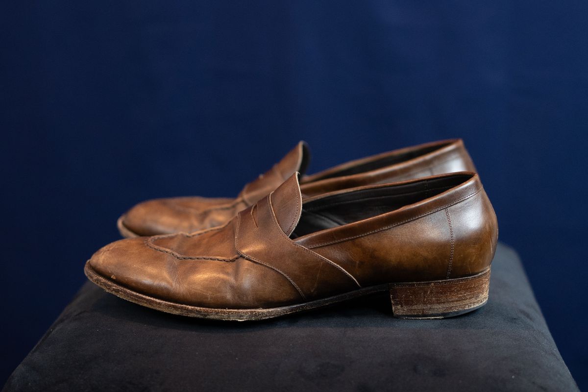 Photo by ImaGoat on April 4, 2026 of the Wayman Bespoke Full Strap Penny Loafer in Gold Brown Museum Calf.