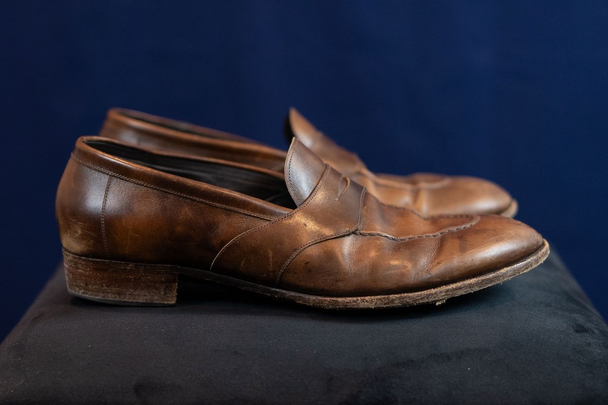 Photo by ImaGoat on April 4, 2026 of the Wayman Bespoke Full Strap Penny Loafer in Gold Brown Museum Calf.