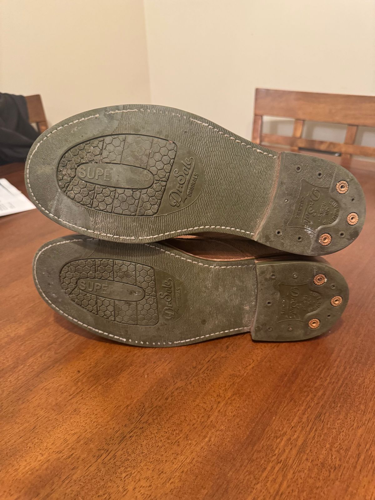 Photo by ridepaso on February 27, 2026 of the Oak Street Bootmakers Trench Boot in Horween Natural Chromexcel Roughout.