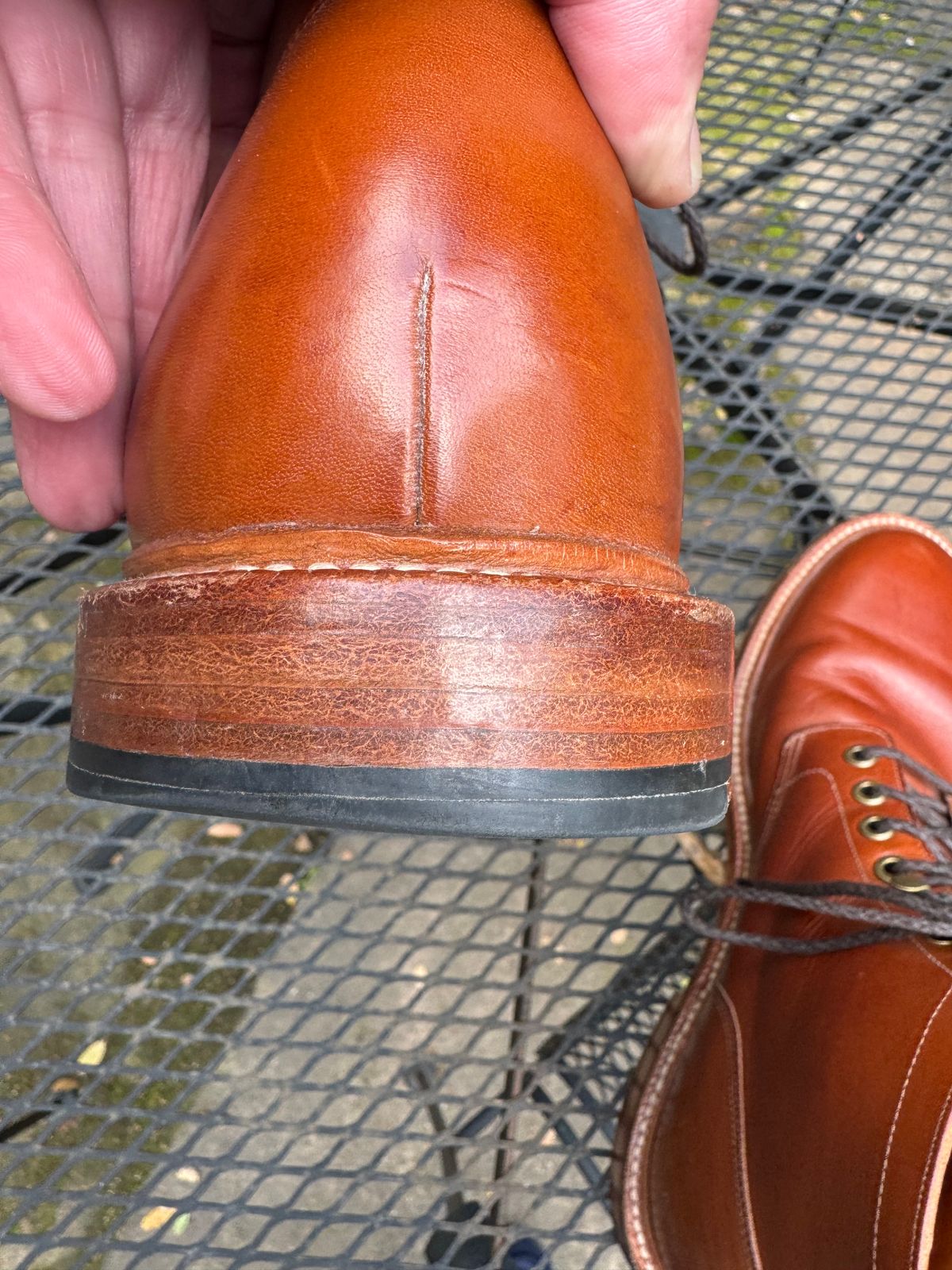 Photo by ridepaso on April 2, 2025 of the Grant Stone Diesel Boot in Badalassi Carlo Saddle Tan Minerva.