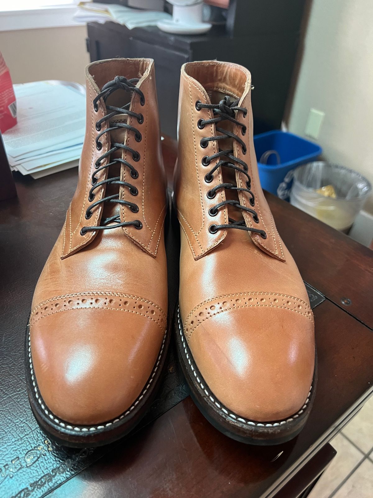 Photo by ridepaso on January 5, 2024 of the Oak Street Bootmakers Lakeshore Boot in Maryam Natural Horsebutt.