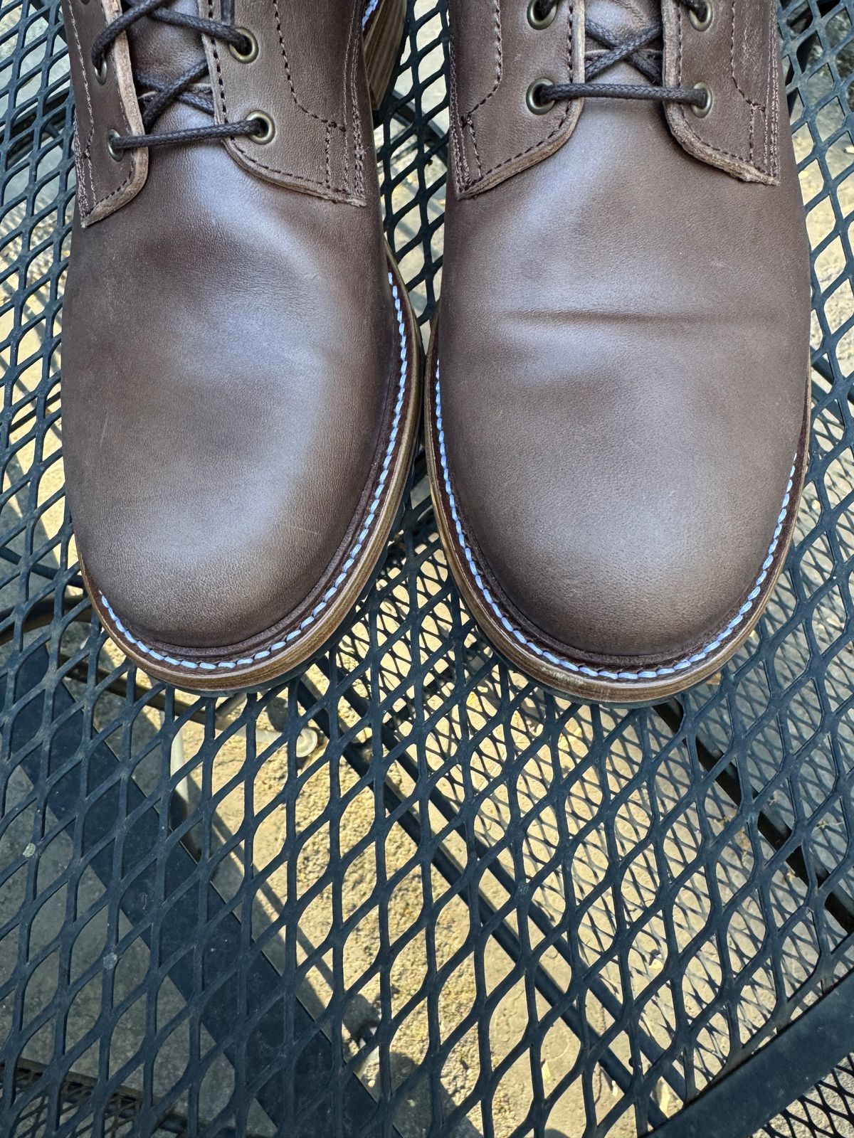 Photo by ridepaso on June 5, 2025 of the Caswell Boot Company Lisbon in Maryam 1071 Horsebutt.