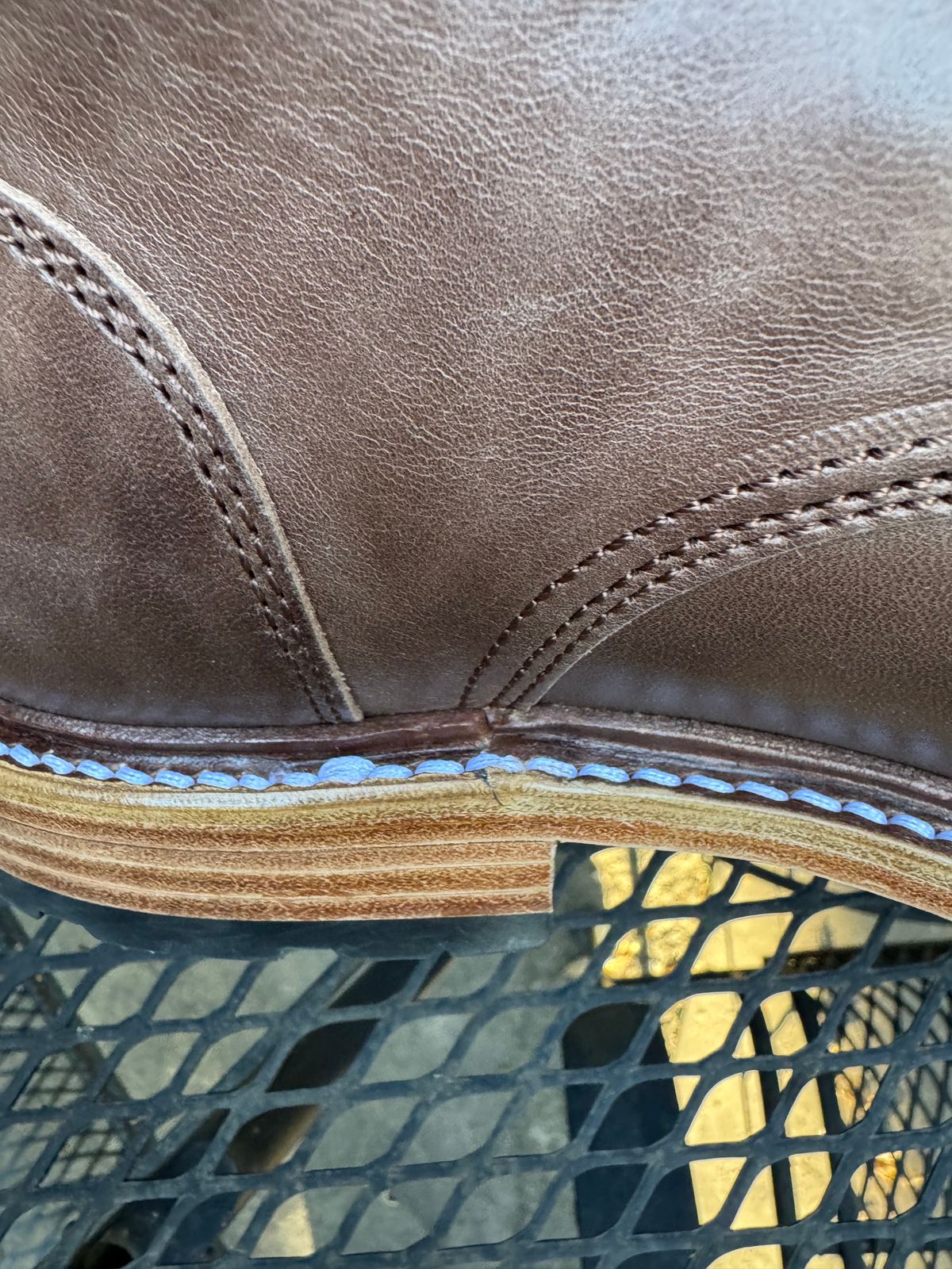 Photo by ridepaso on June 5, 2025 of the Caswell Boot Company Lisbon in Maryam 1071 Horsebutt.