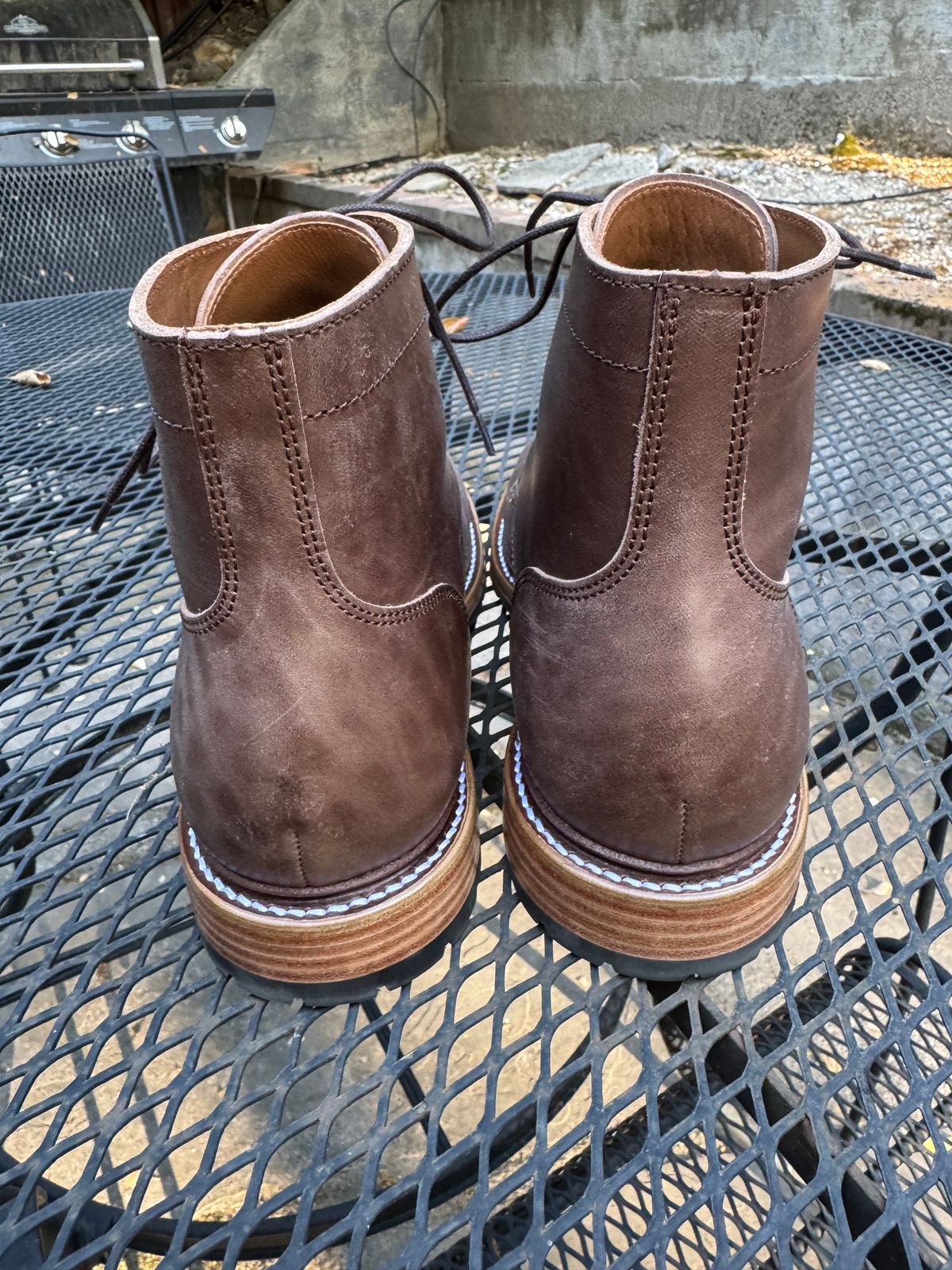 Photo by ridepaso on June 5, 2025 of the Caswell Boot Company Lisbon in Maryam 1071 Horsebutt.