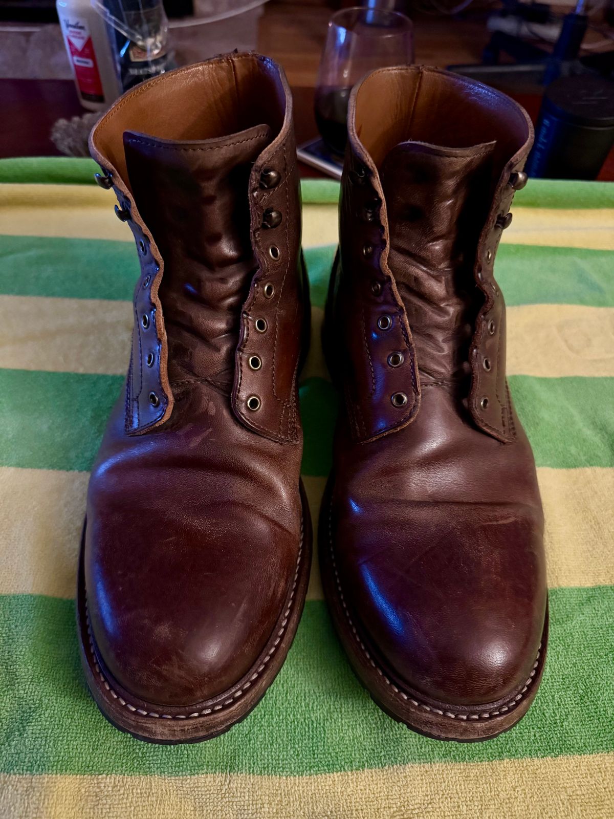 Photo by ridepaso on February 22, 2026 of the Caswell Boot Company Lisbon in Maryam 1071 Horsebutt.