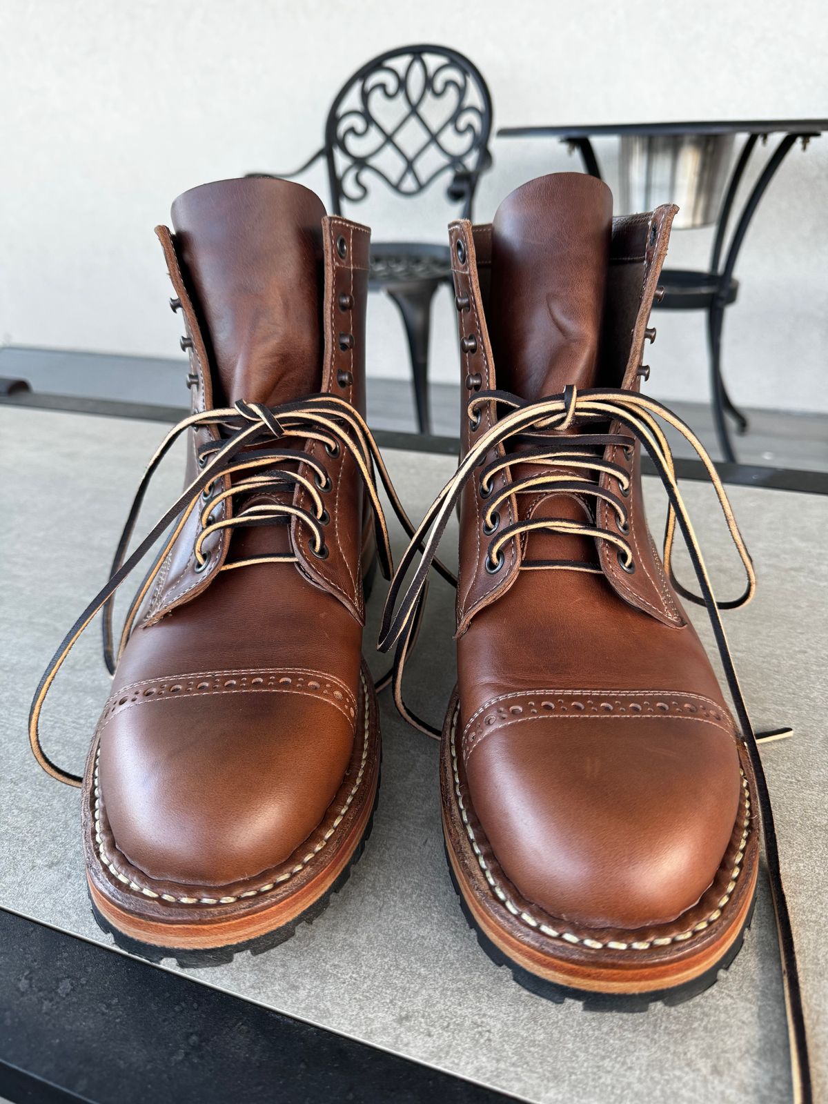 Photo by mondoshizmo on October 1, 2023 of the White's MP-M1TC in Horween British Tan Chromexcel.