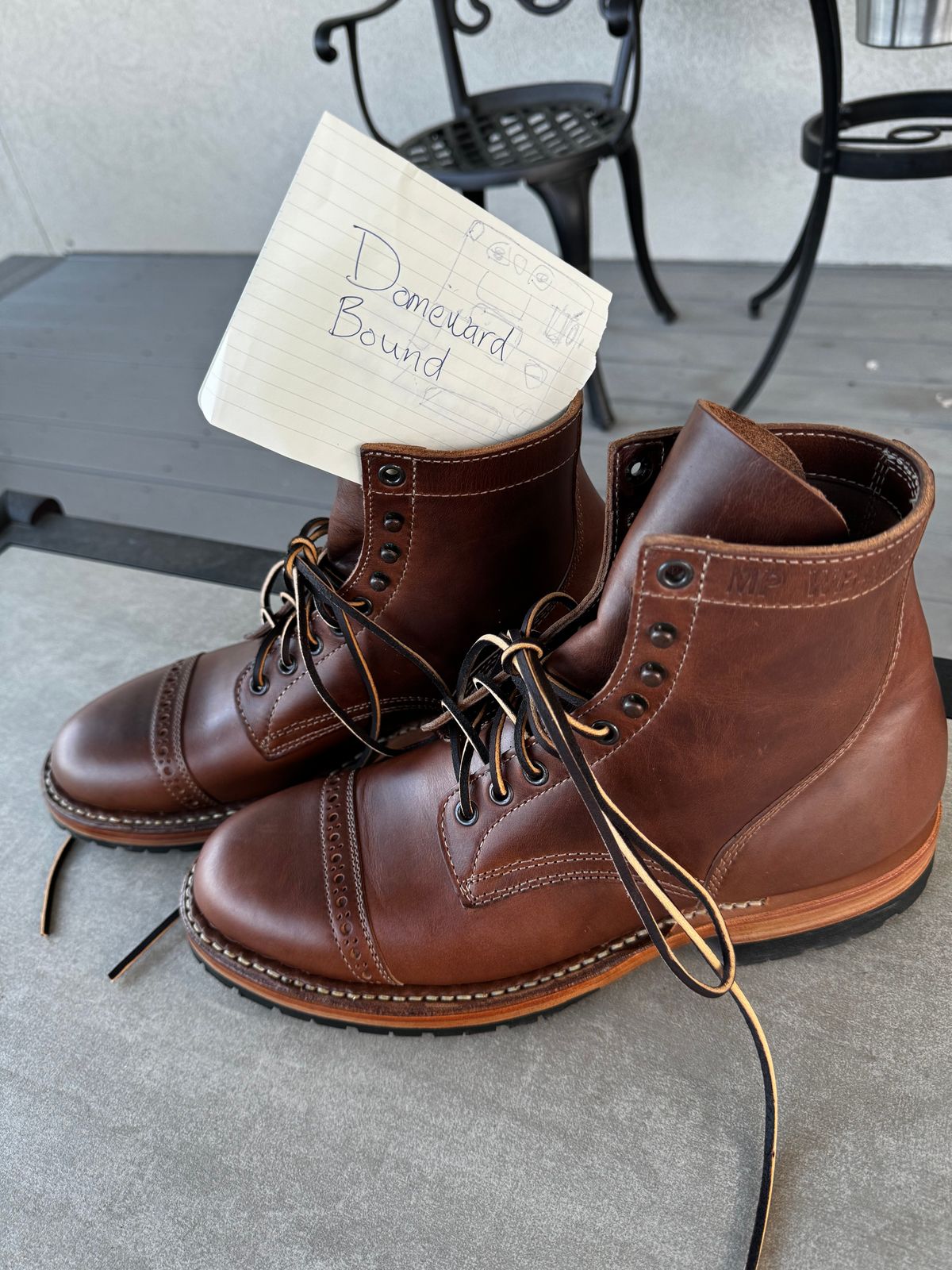 Photo by mondoshizmo on October 1, 2023 of the White's MP-M1TC in Horween British Tan Chromexcel.