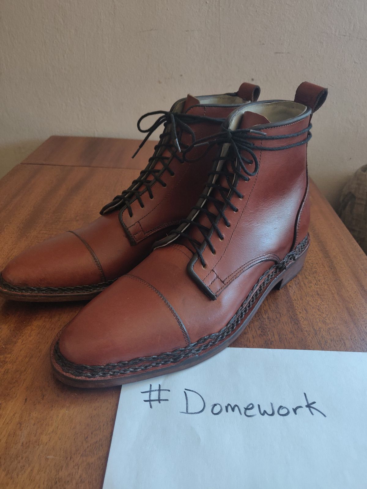 Photo by TomWand on October 4, 2022 of the Self-Made Derby Boot in Unlisted Leather.