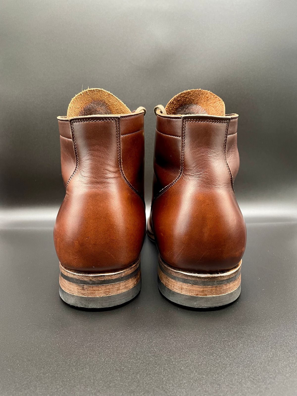 Photo by turns31 on November 1, 2022 of the Viberg Service Boot in Horween Brown Chromexcel.