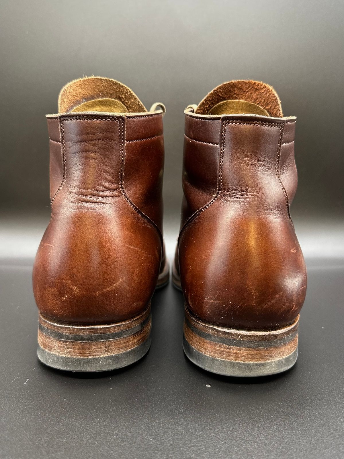 Photo by turns31 on February 1, 2023 of the Viberg Service Boot in Horween Brown Chromexcel.