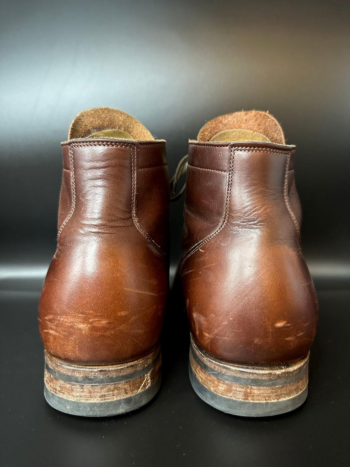 Photo by turns31 on March 4, 2023 of the Viberg Service Boot in Horween Brown Chromexcel.