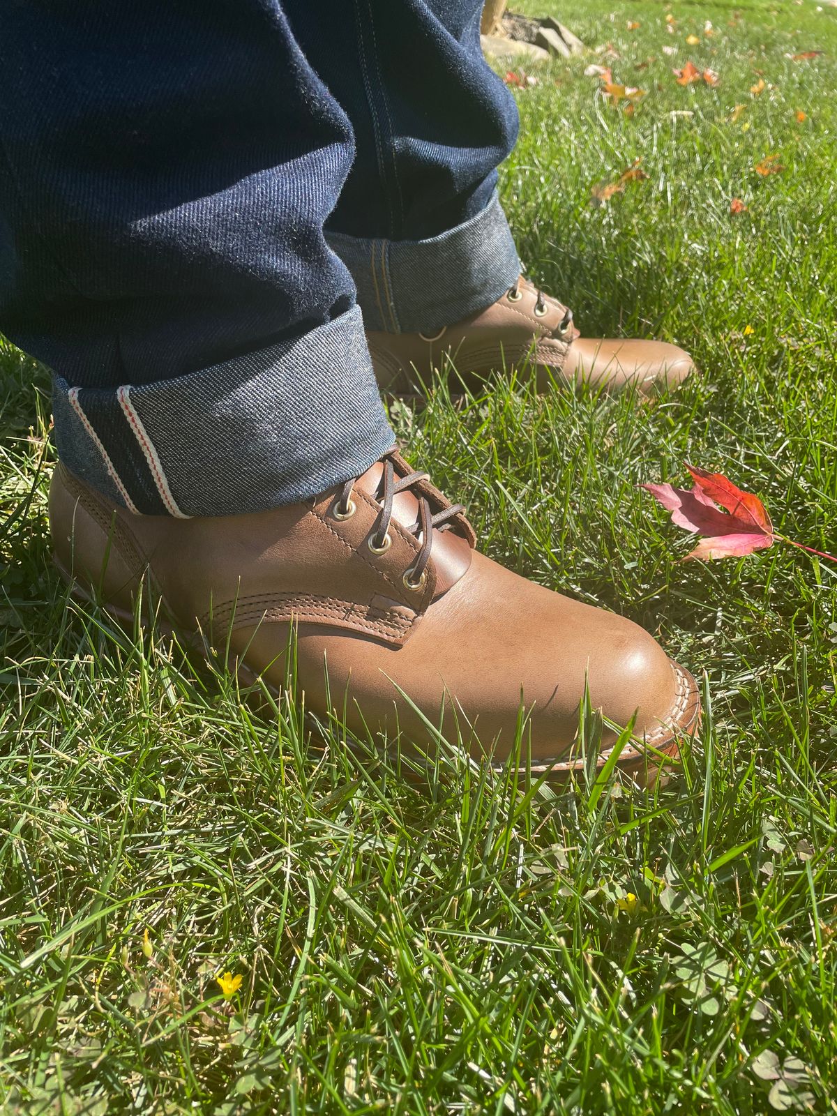 Photo by ungulated on October 1, 2023 of the Nicks Unknown Model in Horween Natural Chromexcel.