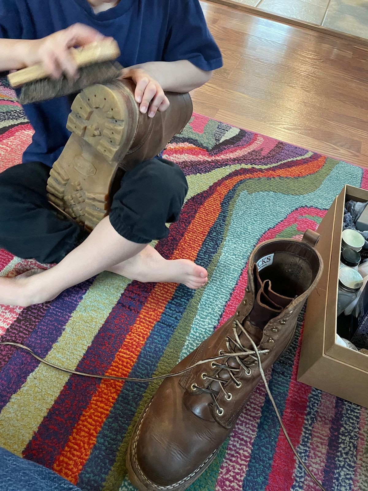 Photo by ungulated on April 4, 2024 of the Nicks Unknown Model in Horween Natural Chromexcel.
