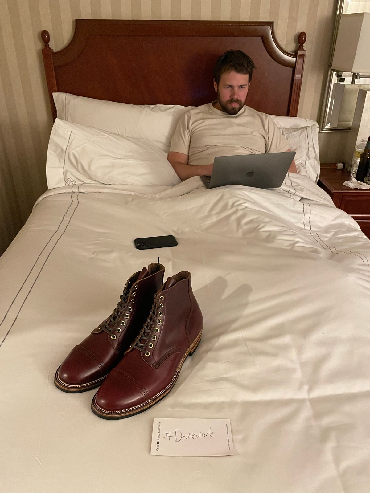 Photo by tichoblanco on October 4, 2022 of the XBXS Land Boots in Horween Color 8 Chromexcel.