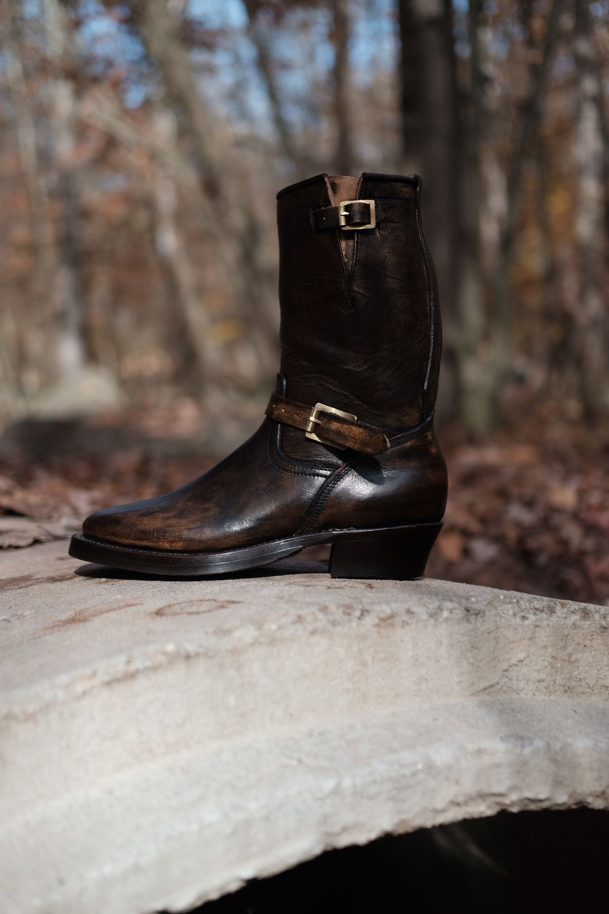 Photo by tichoblanco on November 8, 2022 of the Unsung U 22-2 Engineer Boot in Unknown Leather.