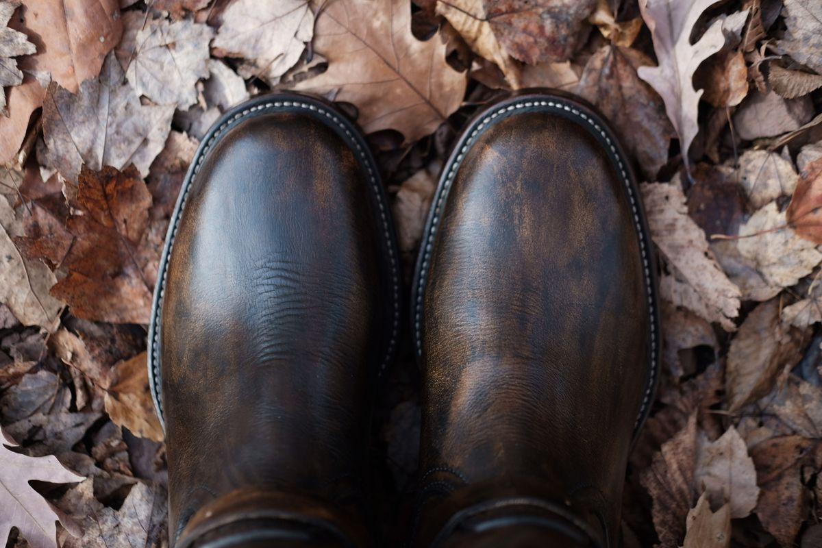 Photo by tichoblanco on November 8, 2022 of the Unsung U 22-2 Engineer Boot in Unknown Leather.