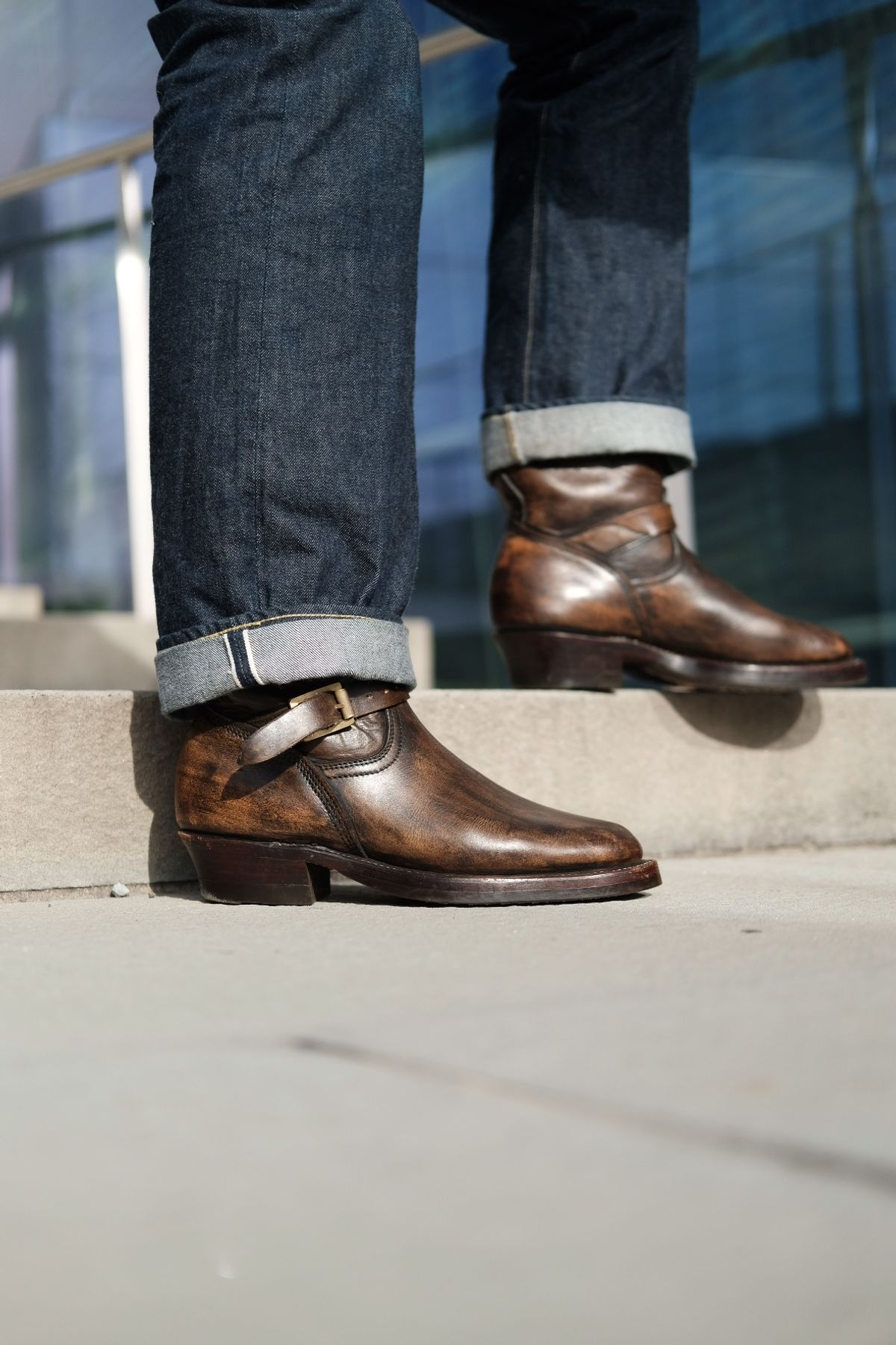 Photo by tichoblanco on December 5, 2022 of the Unsung U 22-2 Engineer Boot in Unknown Leather.