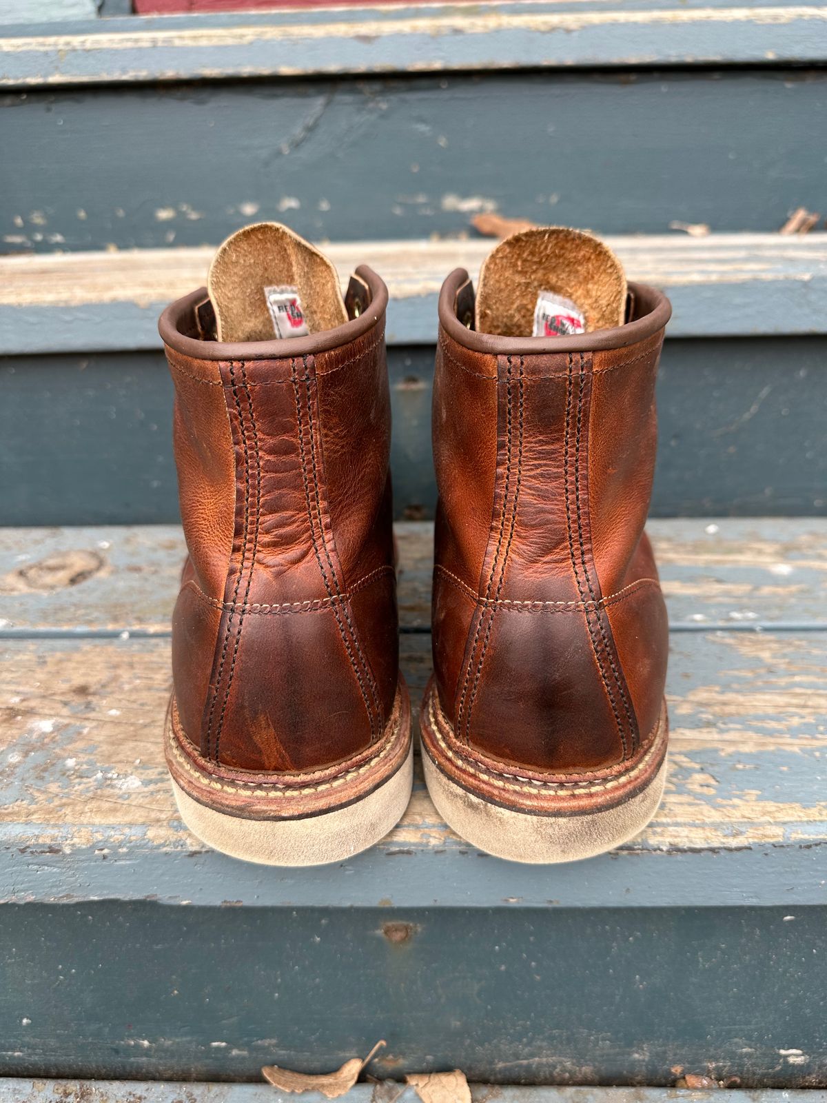 Photo by scratch.awl on March 3, 2024 of the Red Wing 6-Inch Classic Moc in S.B. Foot Copper Rough and Tough.