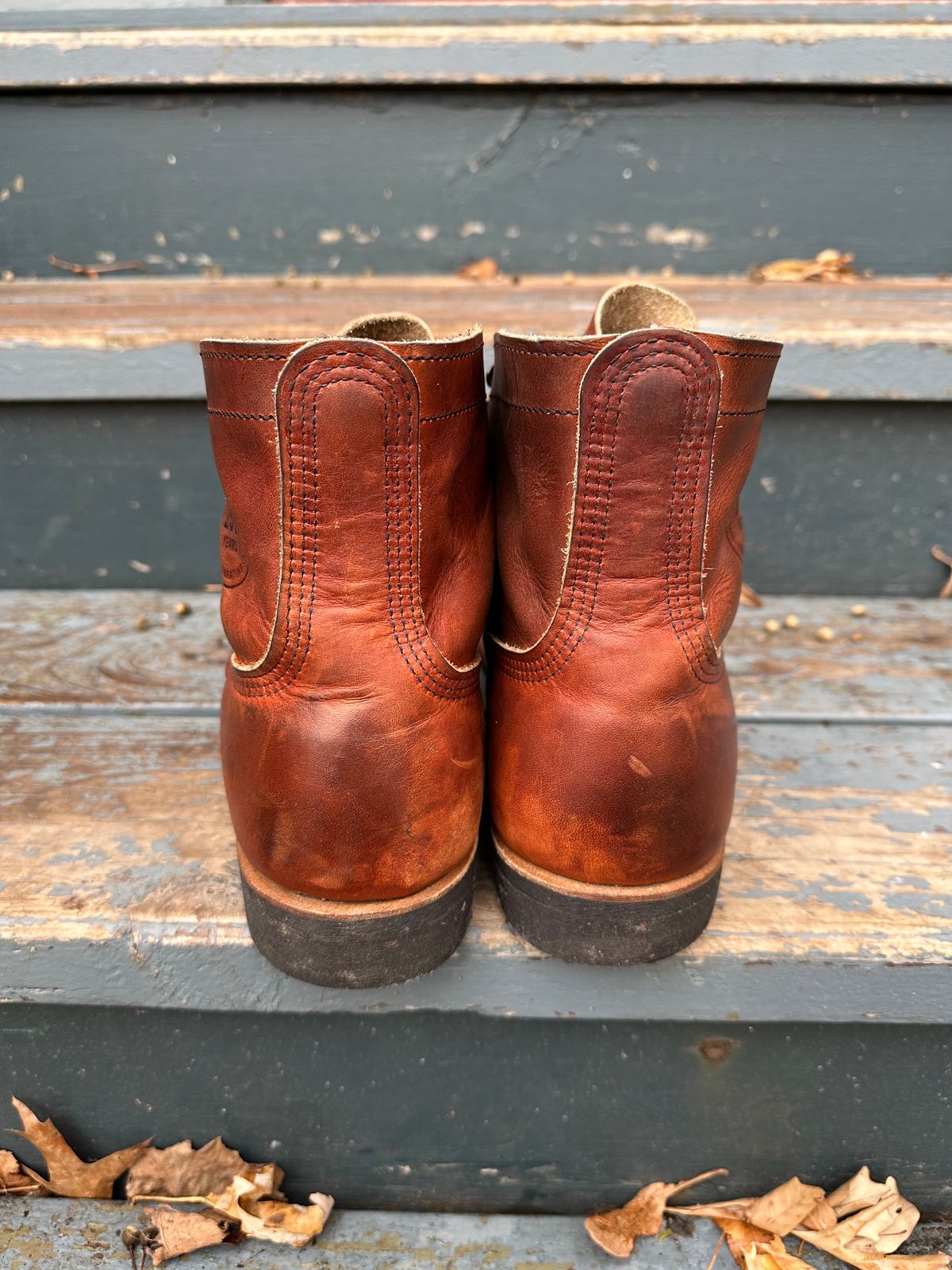 Photo by scratch.awl on December 3, 2023 of the Red Wing Iron Ranger in S.B. Foot Oro-Harness.