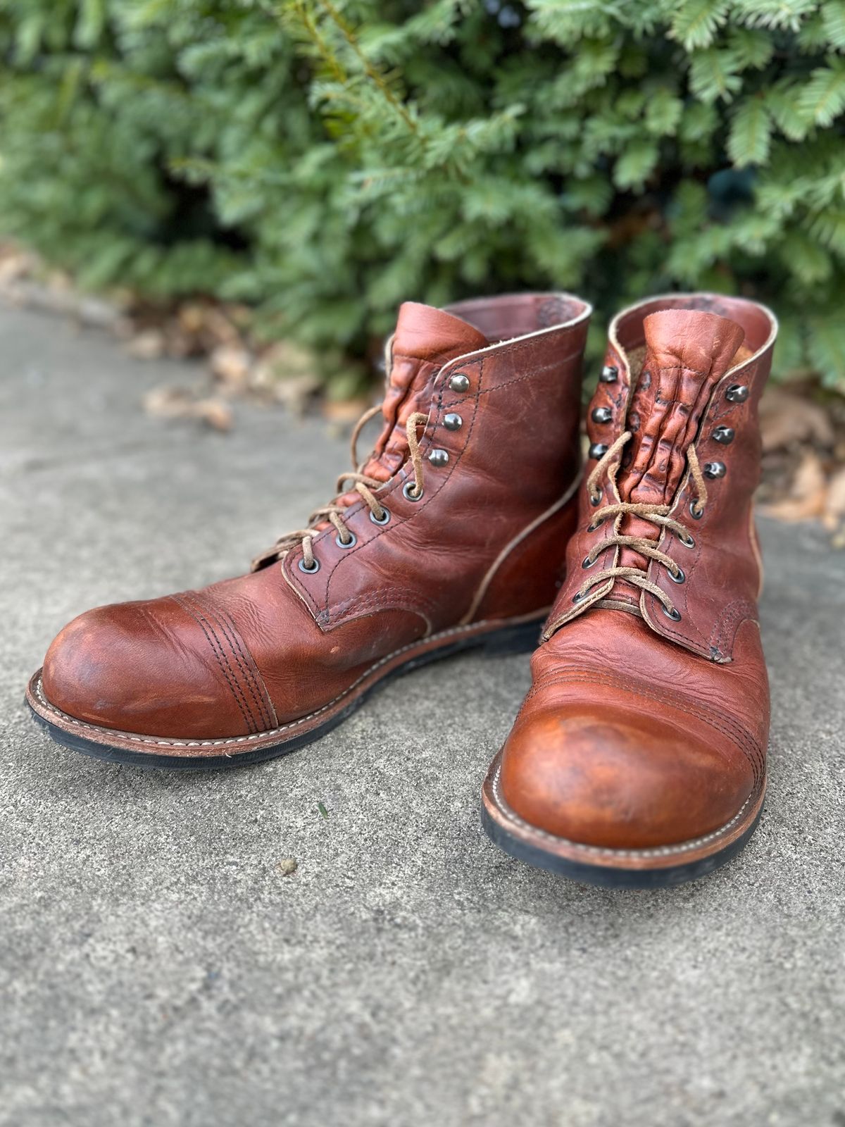 Photo by scratch.awl on February 5, 2024 of the Red Wing Iron Ranger in S.B. Foot Oro-Harness.
