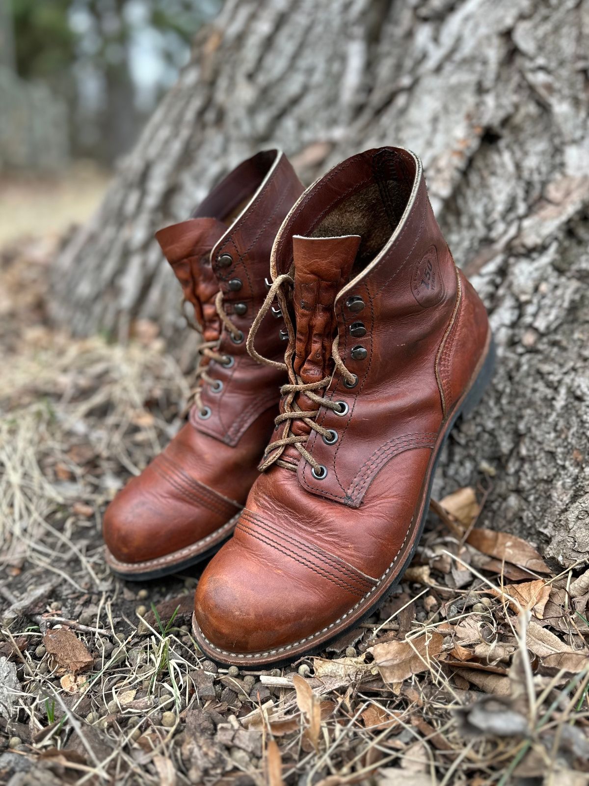 Photo by scratch.awl on March 3, 2024 of the Red Wing Iron Ranger in S.B. Foot Oro-Harness.