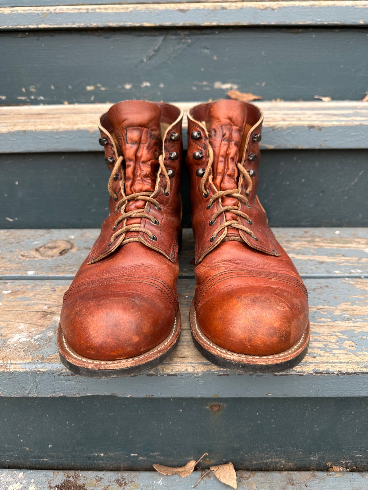 Photo by scratch.awl on March 3, 2024 of the Red Wing Iron Ranger in S.B. Foot Oro-Harness.