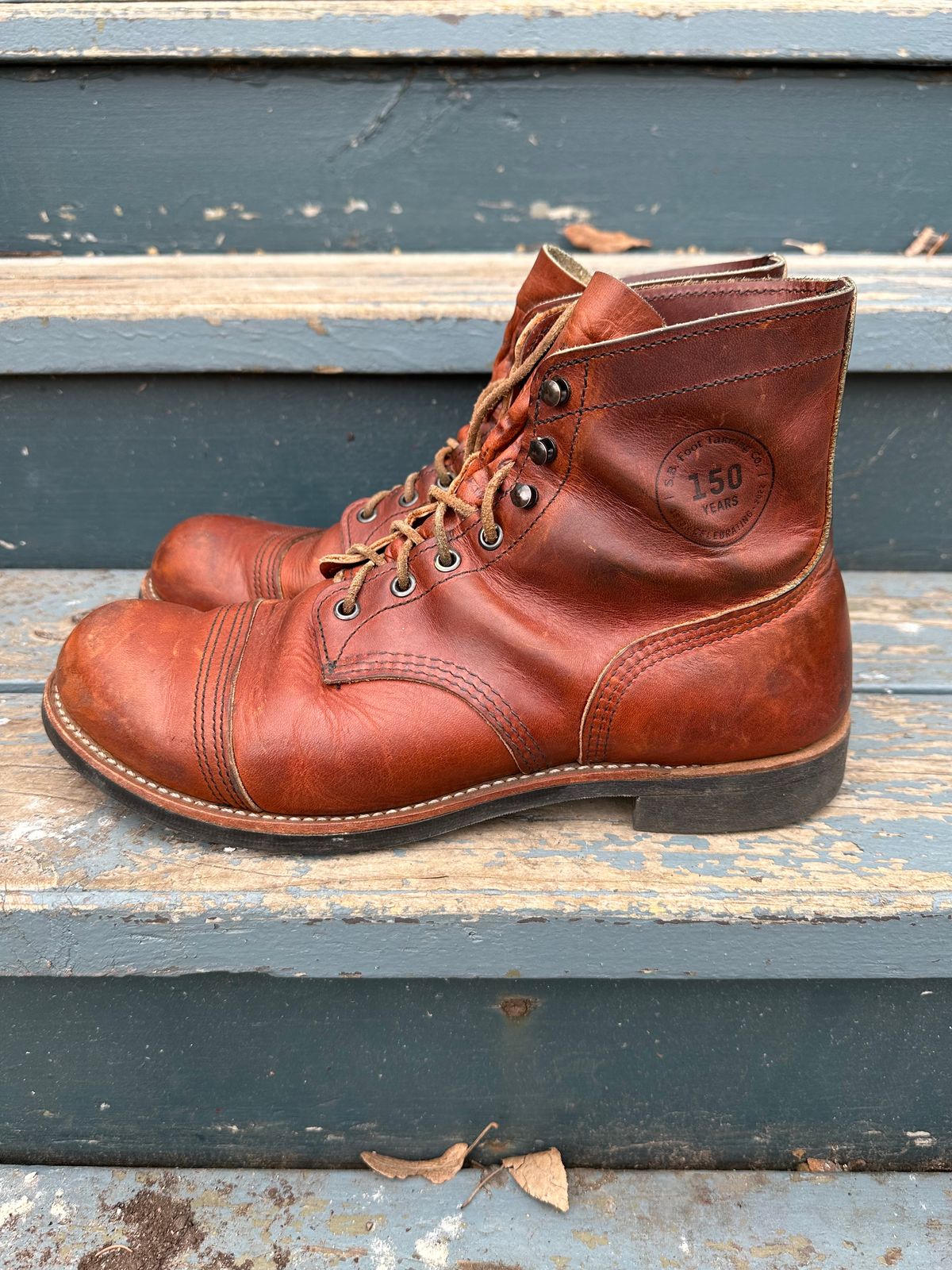 Photo by scratch.awl on March 3, 2024 of the Red Wing Iron Ranger in S.B. Foot Oro-Harness.