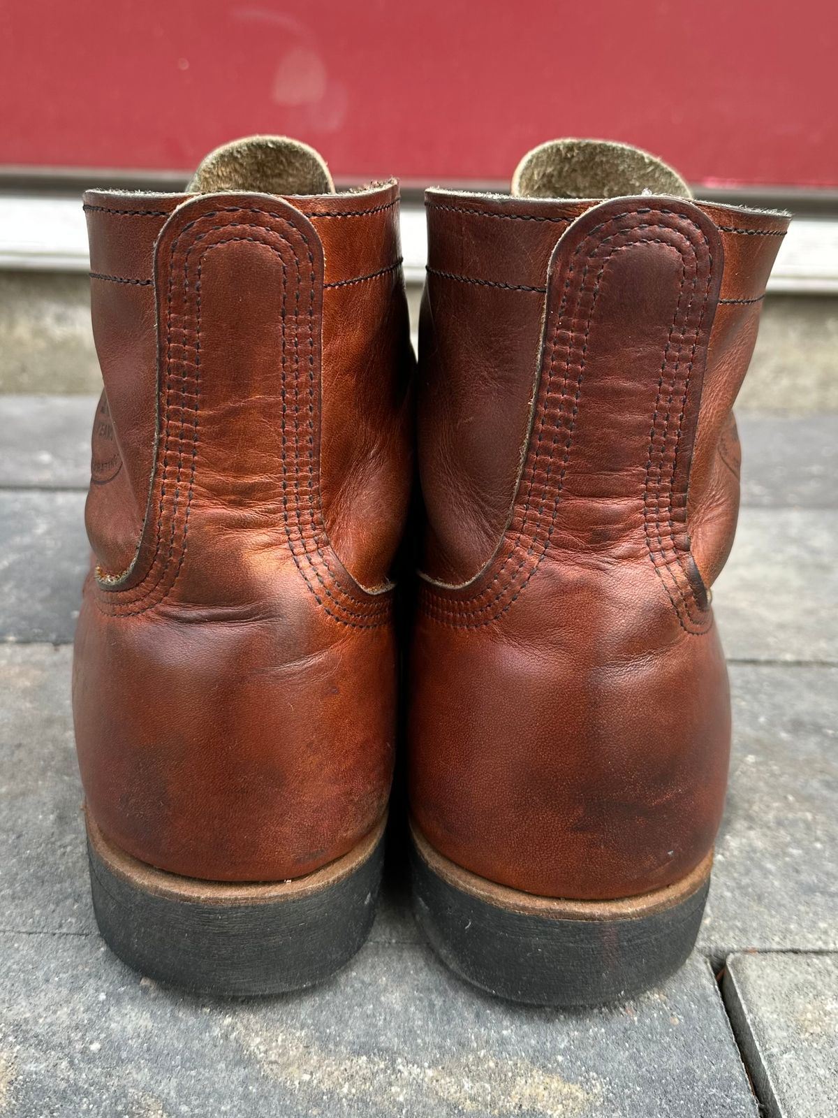Photo by scratch.awl on April 3, 2024 of the Red Wing Iron Ranger in S.B. Foot Oro-Harness.