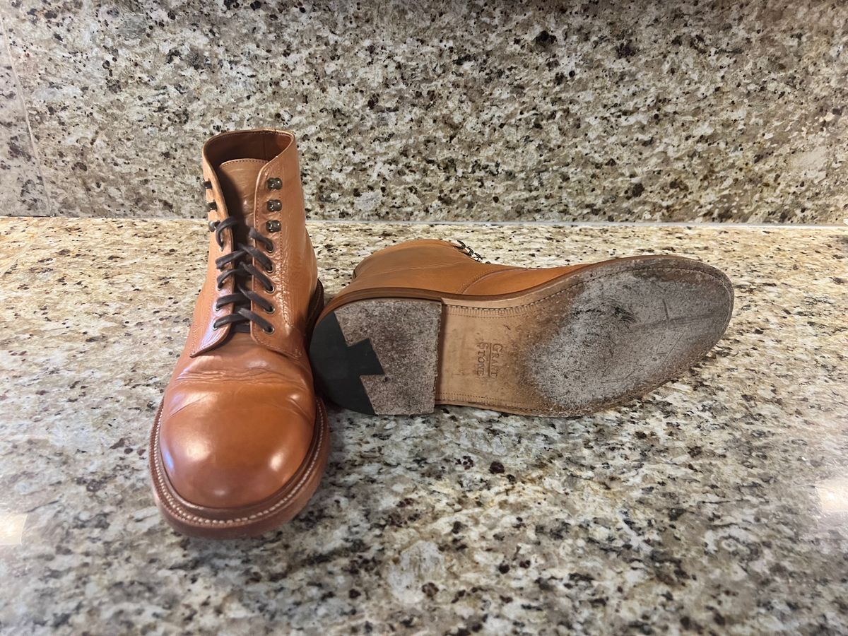 Photo by CayennePepper on April 4, 2023 of the Grant Stone Edward Boot in Badalassi Carlo Natural Minerva.