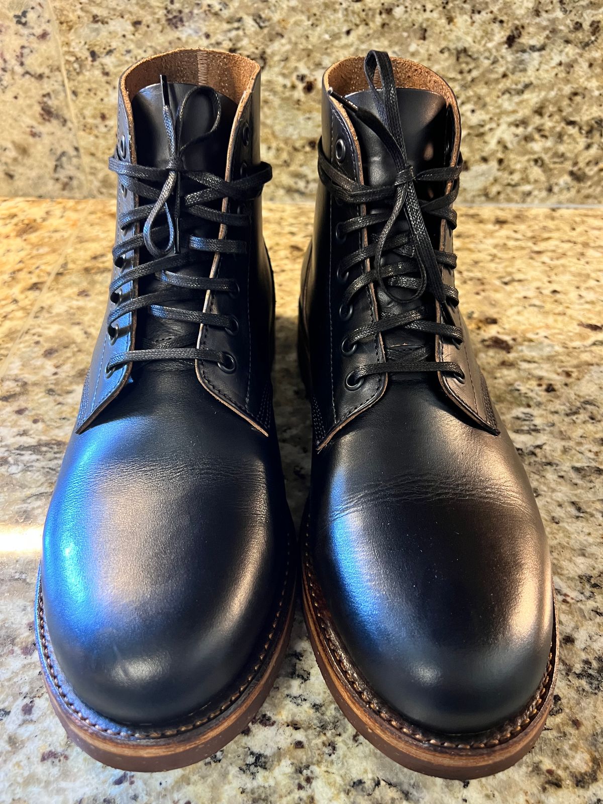 Photo by CayennePepper on October 12, 2023 of the Oak Street Bootmakers Field Boot in Horween Black Chromexcel.